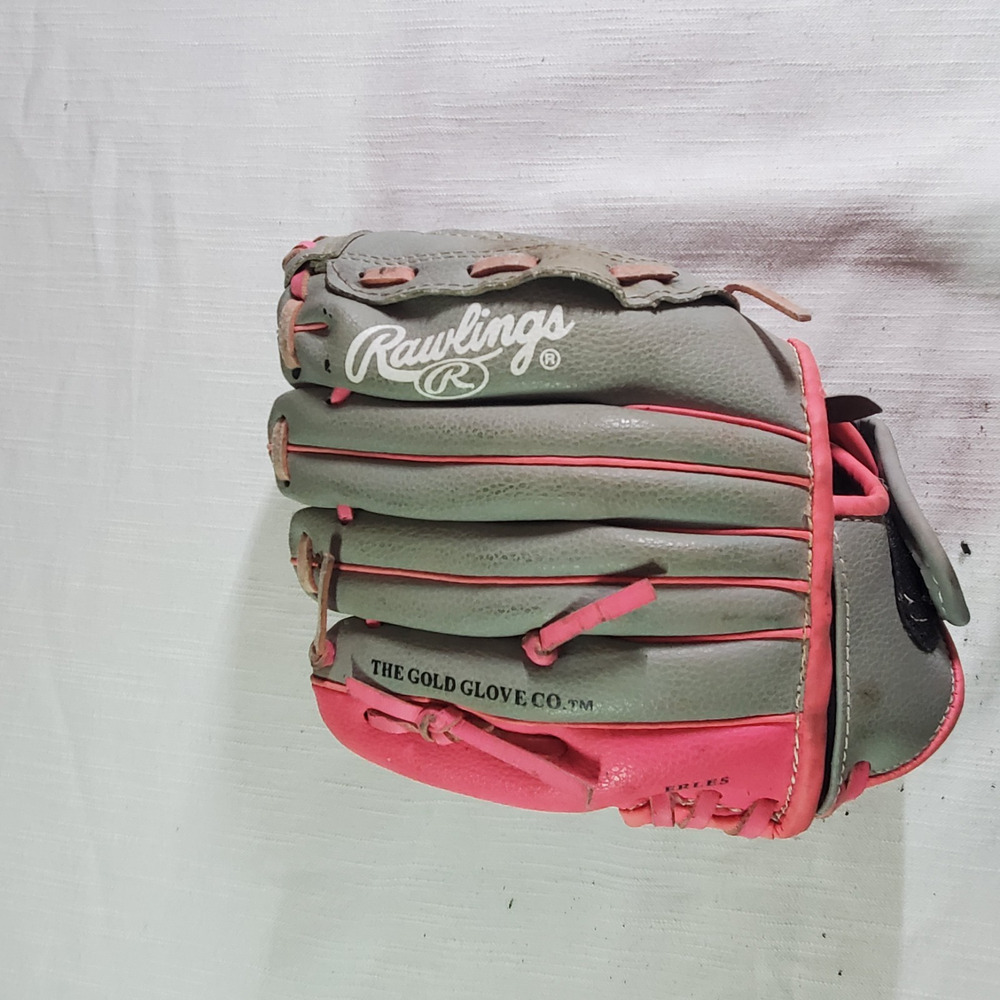 Rawlings 10 Inch Youth Baseball Glove ST100GP Gray Pink Right Hand Throw